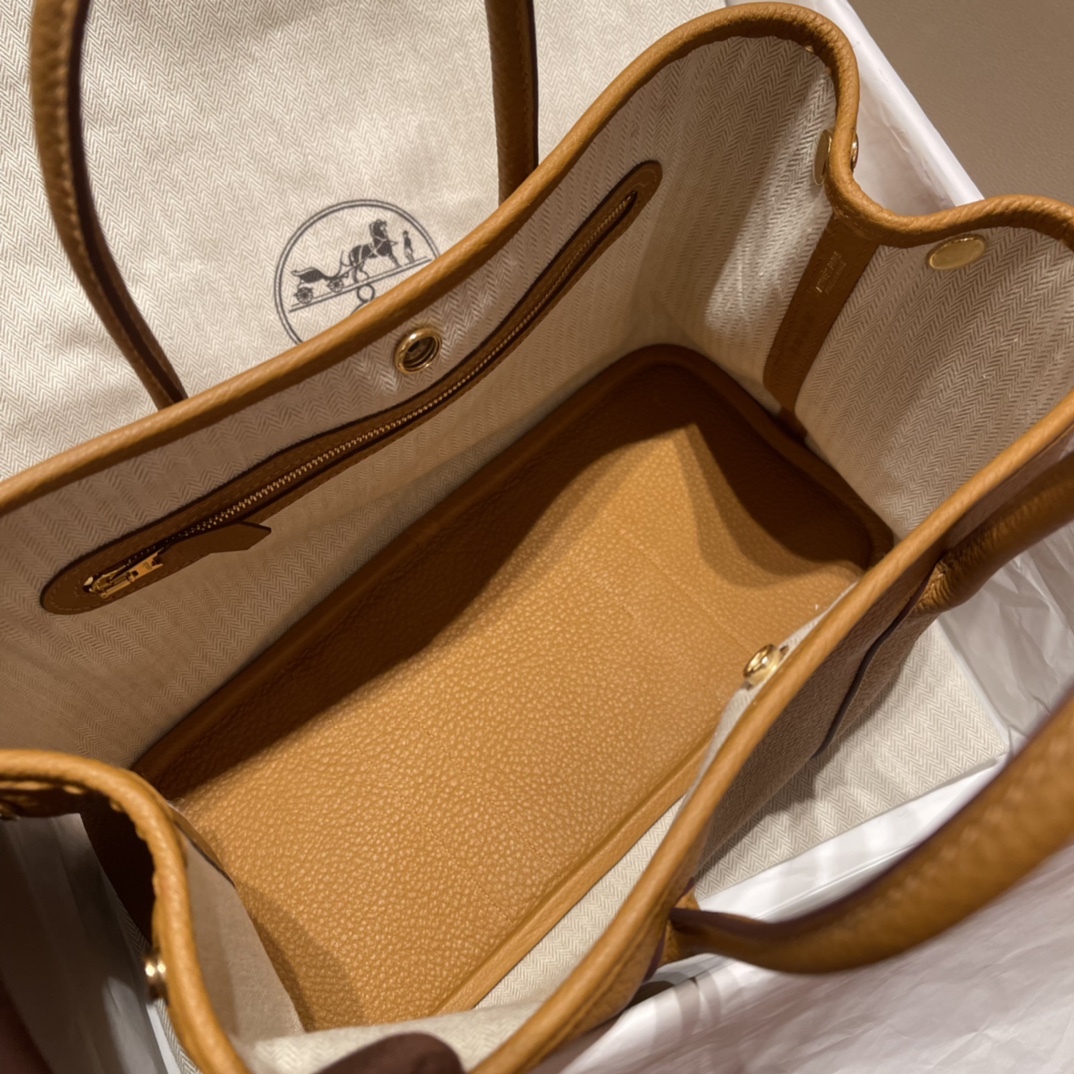 에르메스 가든파티30 골드브라운 네곤다 팔라듐